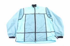 Trust Light Rain Women's 90's Nike Embroidered Logo Blue & Black Zip Up Jacket