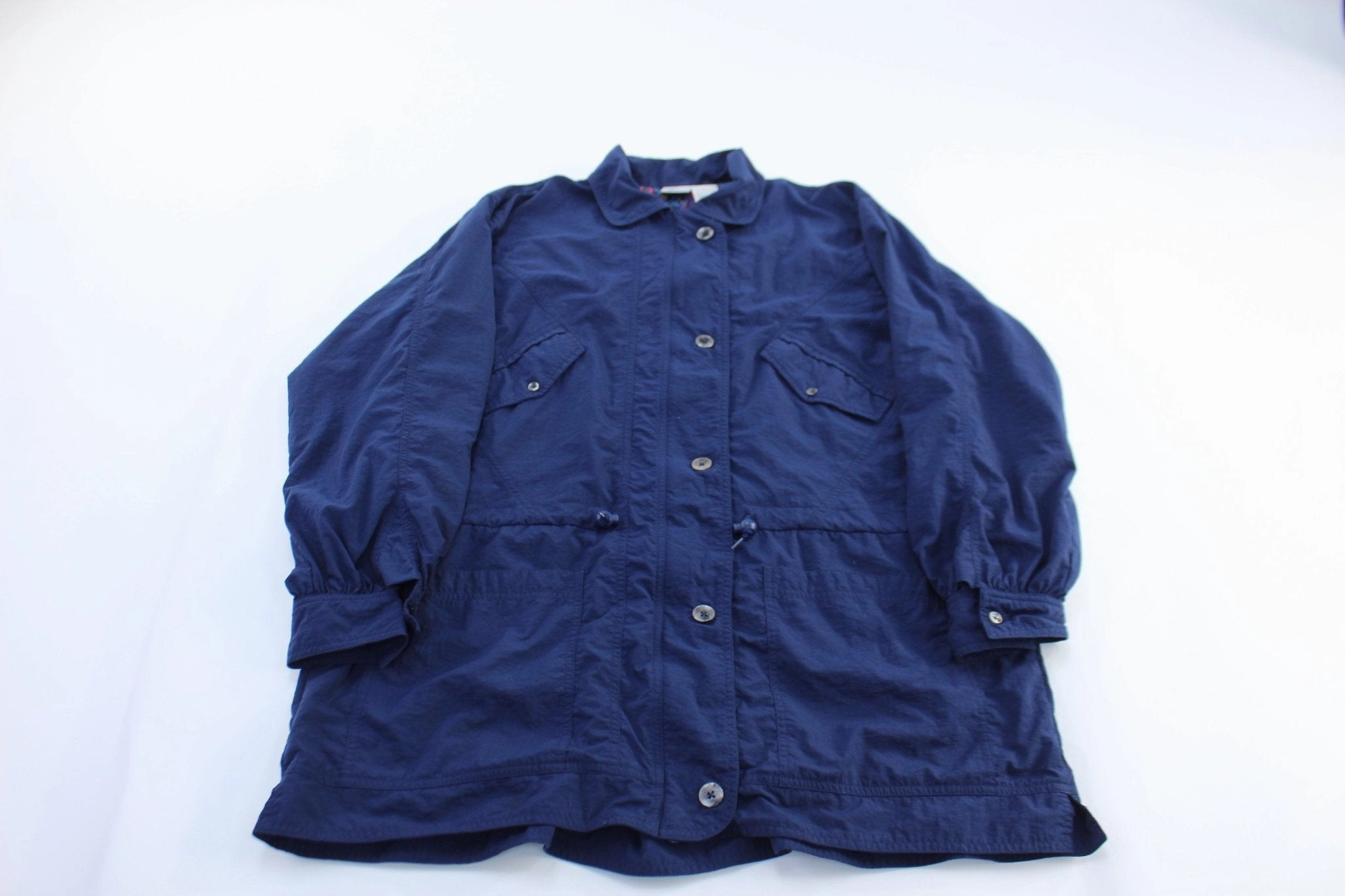 Women's 90's Nike Embroidered Logo Blue Zip Up Jacket All Day Use