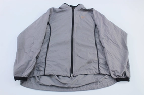 Women's 90's Nike Embroidered Logo Grey & Black Zip Up Jacket Functional Layering Lightweight Waterproof