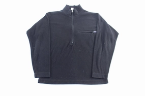 Women's 90's Patagonia Black Fleece Pullover Jacket flight travel Sporty Shield