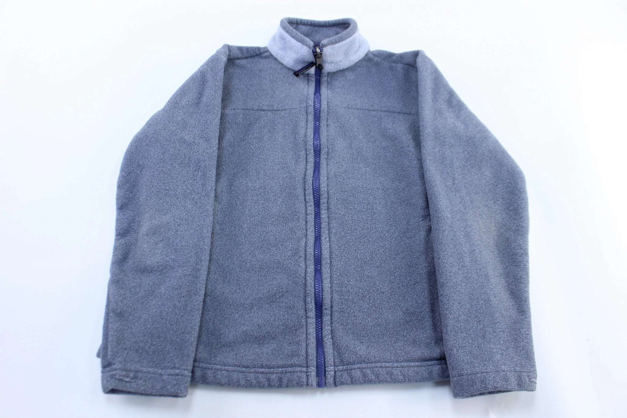 Women's 90's Patagonia Light Blue/Purple Zip Up Jacket Cozy Insulation