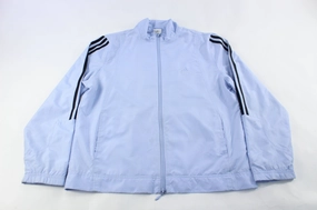 rainy Dirt Repellent Surface Women's Adidas Embroidered Logo Purple & Black Striped Jacket