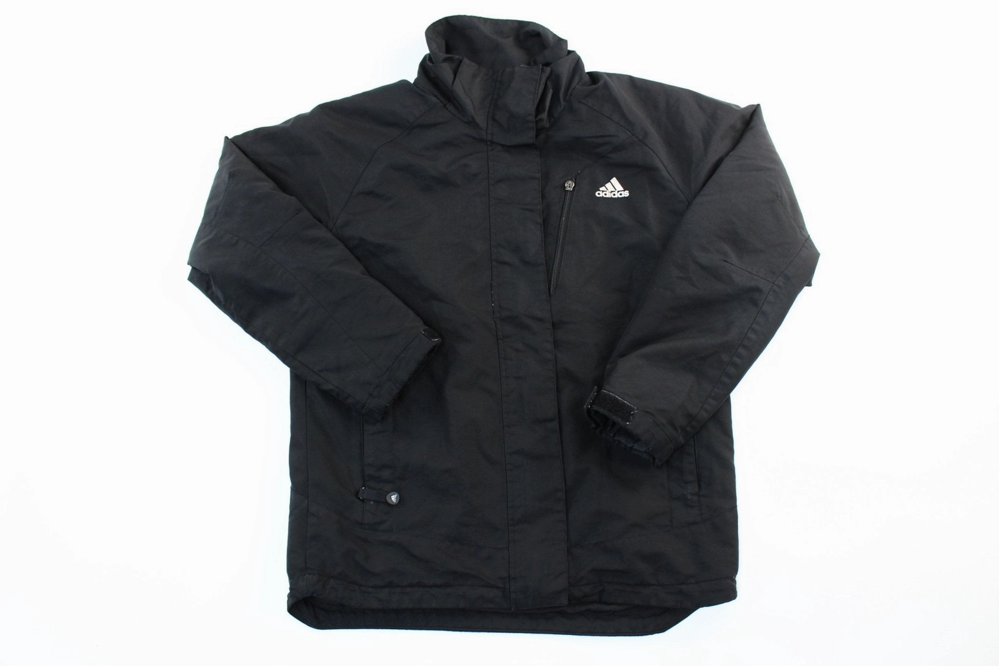 Surfer Women's Adidas Logo Embroidered Black Zip Up Jacket