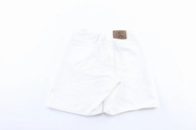 Women's Calvin Klein White Shorts NonChafingEdges Side zipper