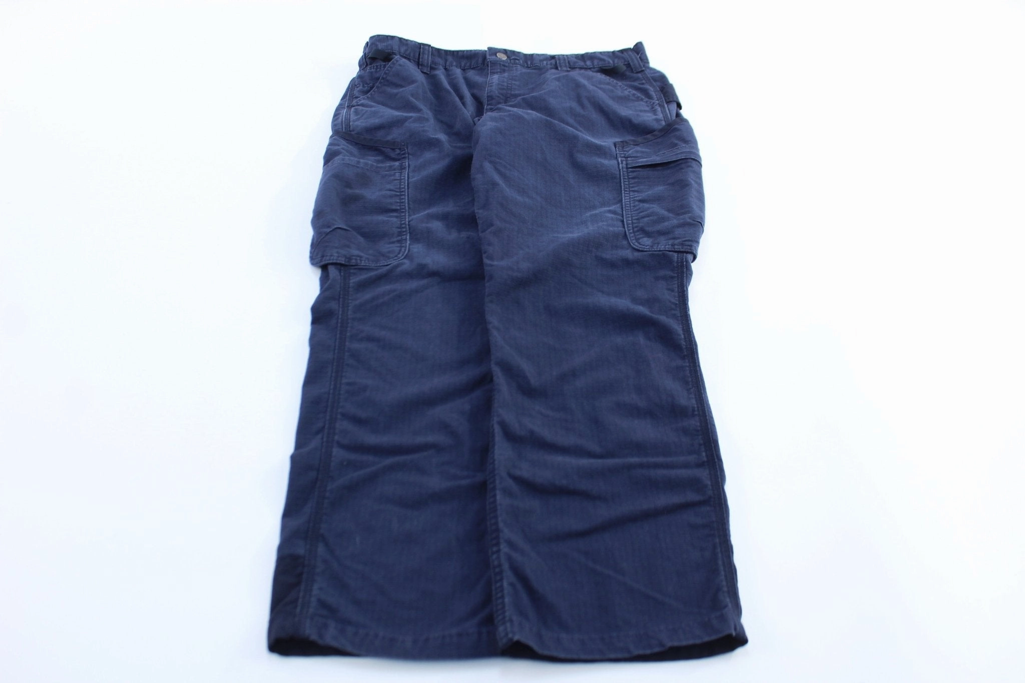 Stretch Fit Women's Carhartt Logo Patch Blue Carpenter Pants