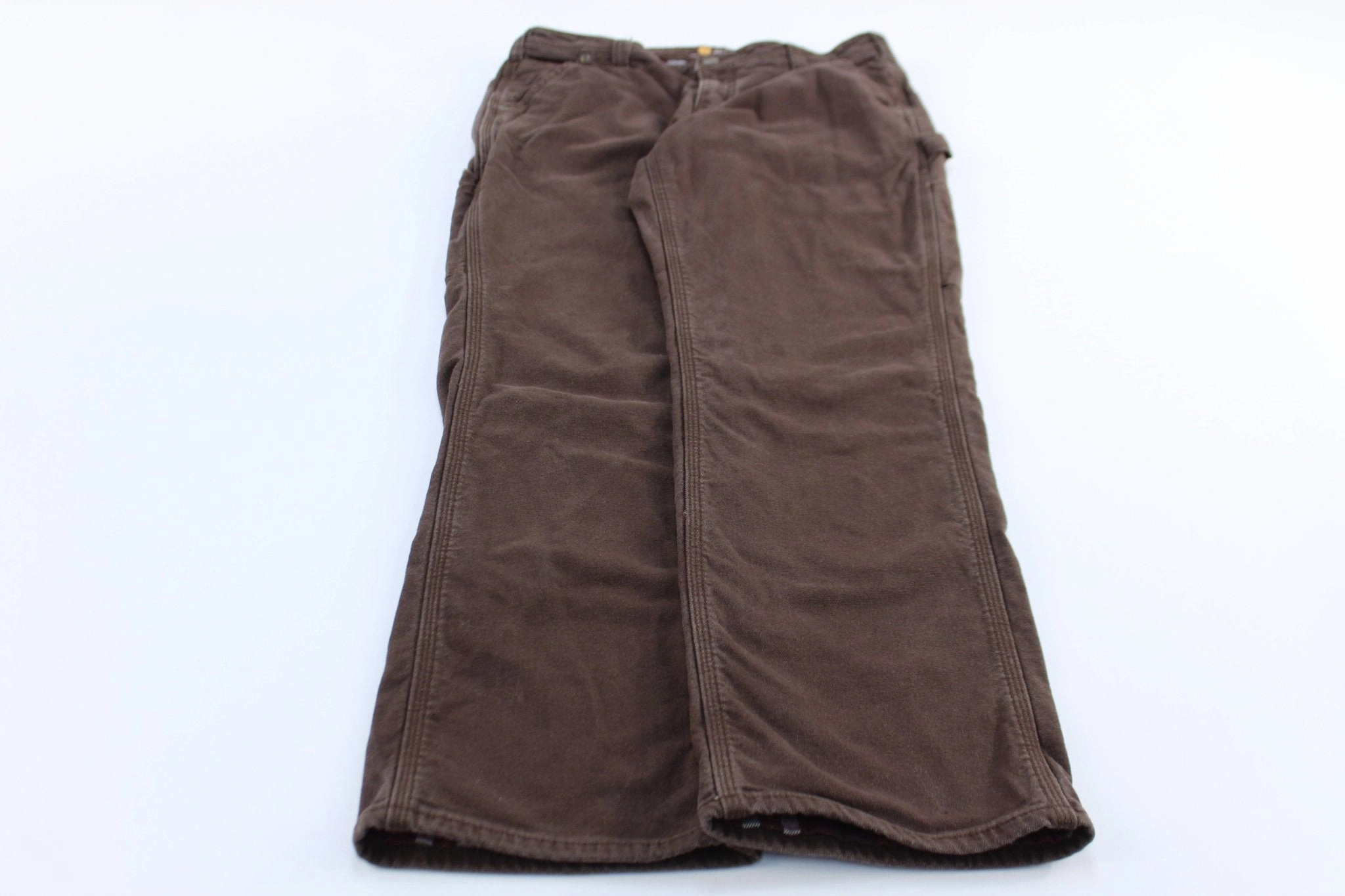 WindproofLayer Women's Carhartt Logo Patch Brown Lined Pants
