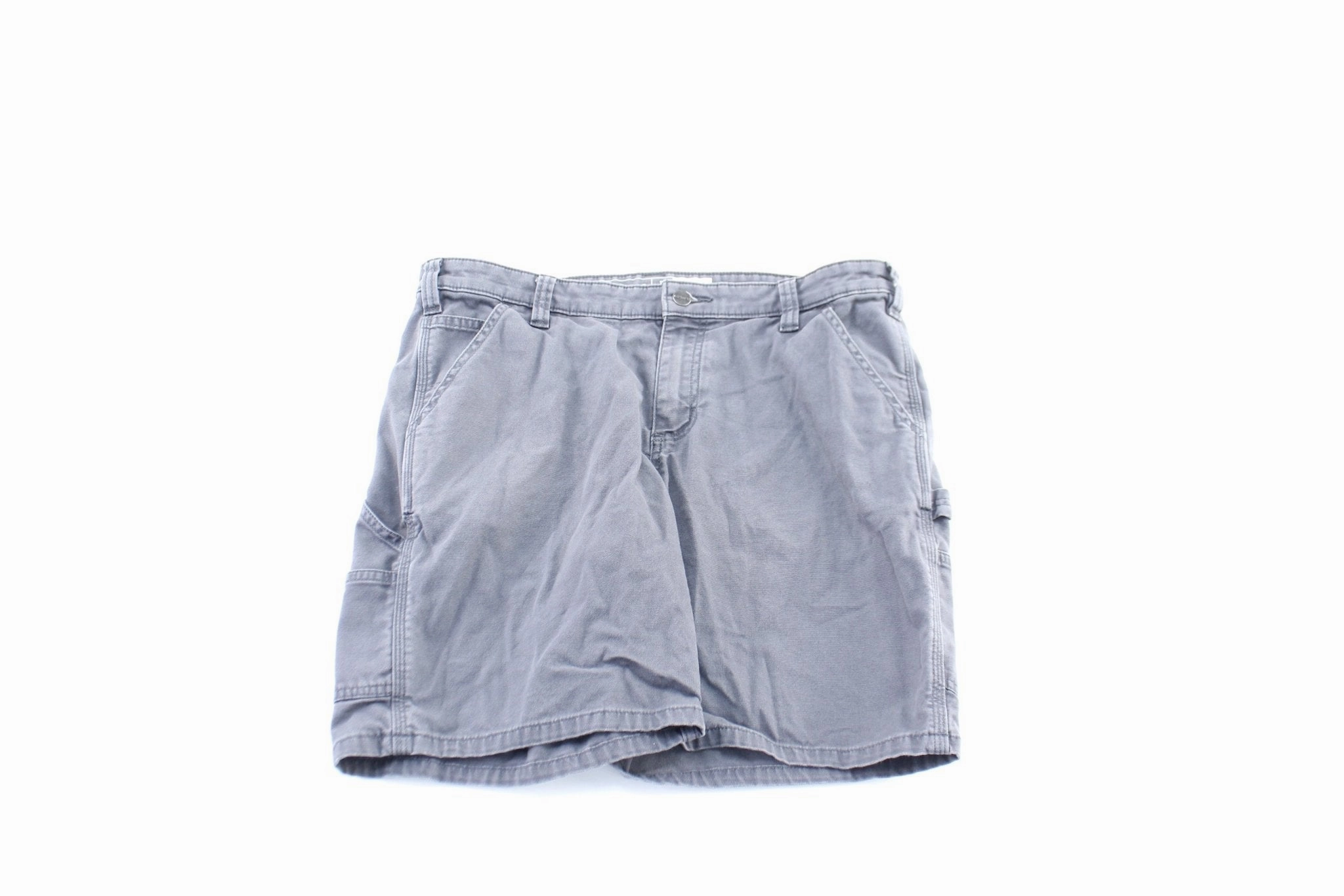 Women's Carhartt Logo Patch Grey Cargo Shorts Breathable activewear Quick Pack