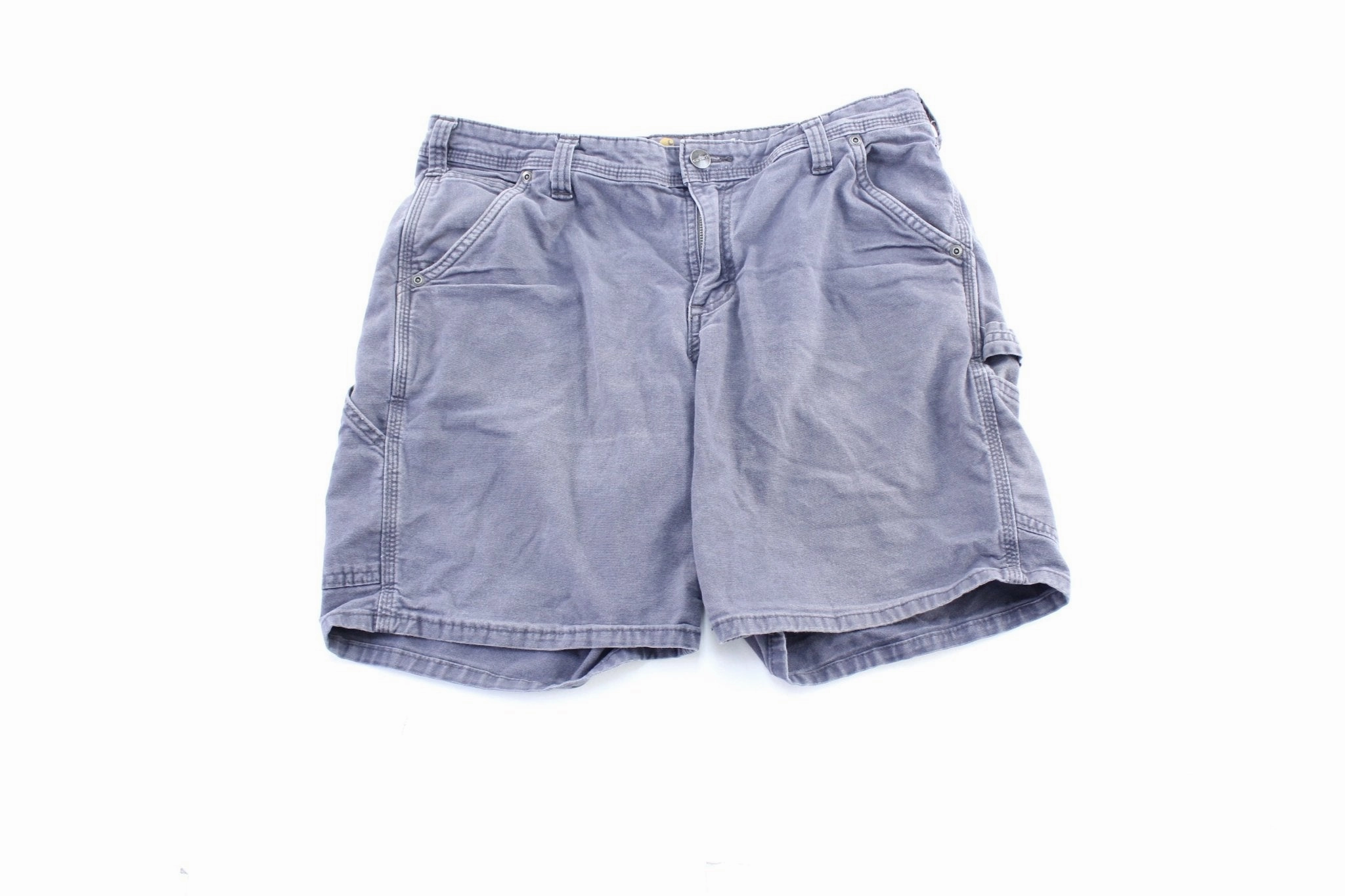 Women's Carhartt Logo Patch Grey Shorts Flex Fit