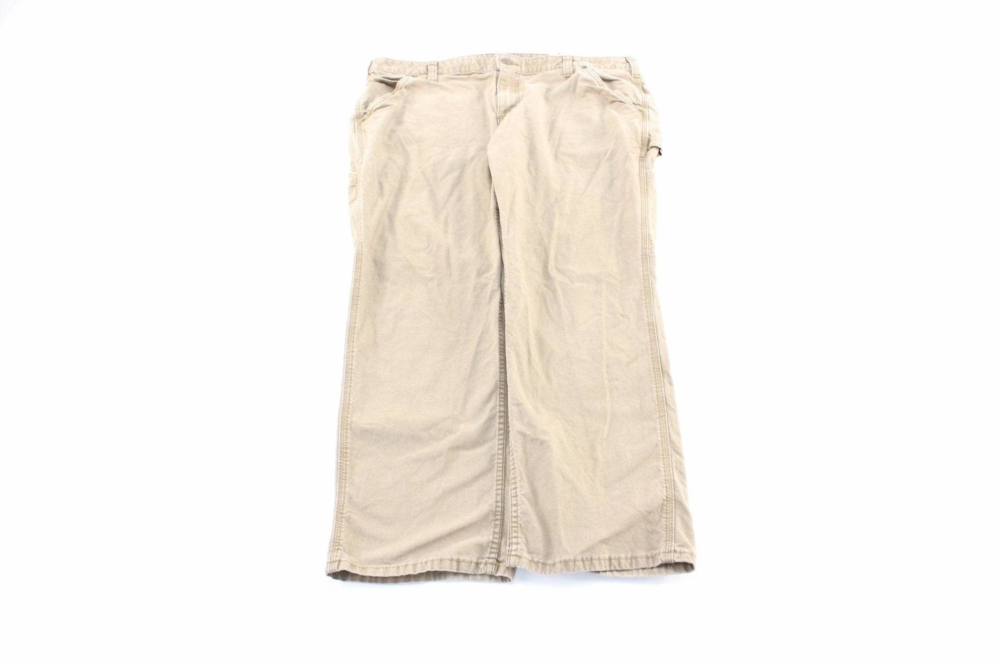 Relaxed Waist Women's Carhartt Logo Patch Tan Carpenter Pants
