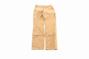 Women's Carhartt Logo Patch Tan Workwear Pants Organic Cotton