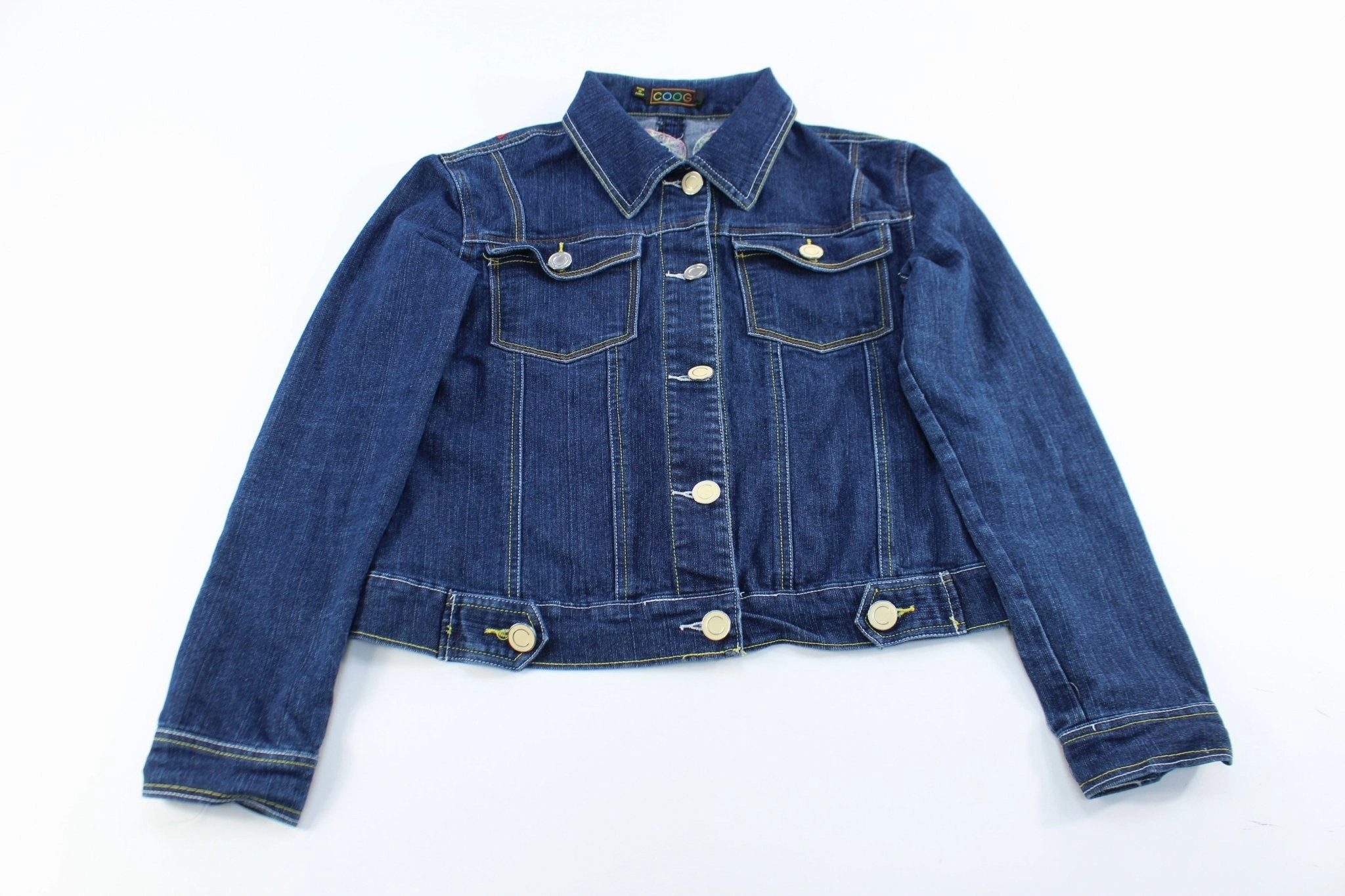 Women's Coogi Embroidered Denim Button Fly Jacket WaterResistantCoating