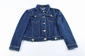 Women's Coogi Embroidered Denim Button Fly Jacket WaterResistantCoating