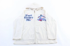 Women's Disney Embroidered Eeyore Fleece Zip Up Hoodie Structured Warmth