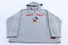 family trip Women's Disney Embroidered Mickey Mouse Fleece Pullover