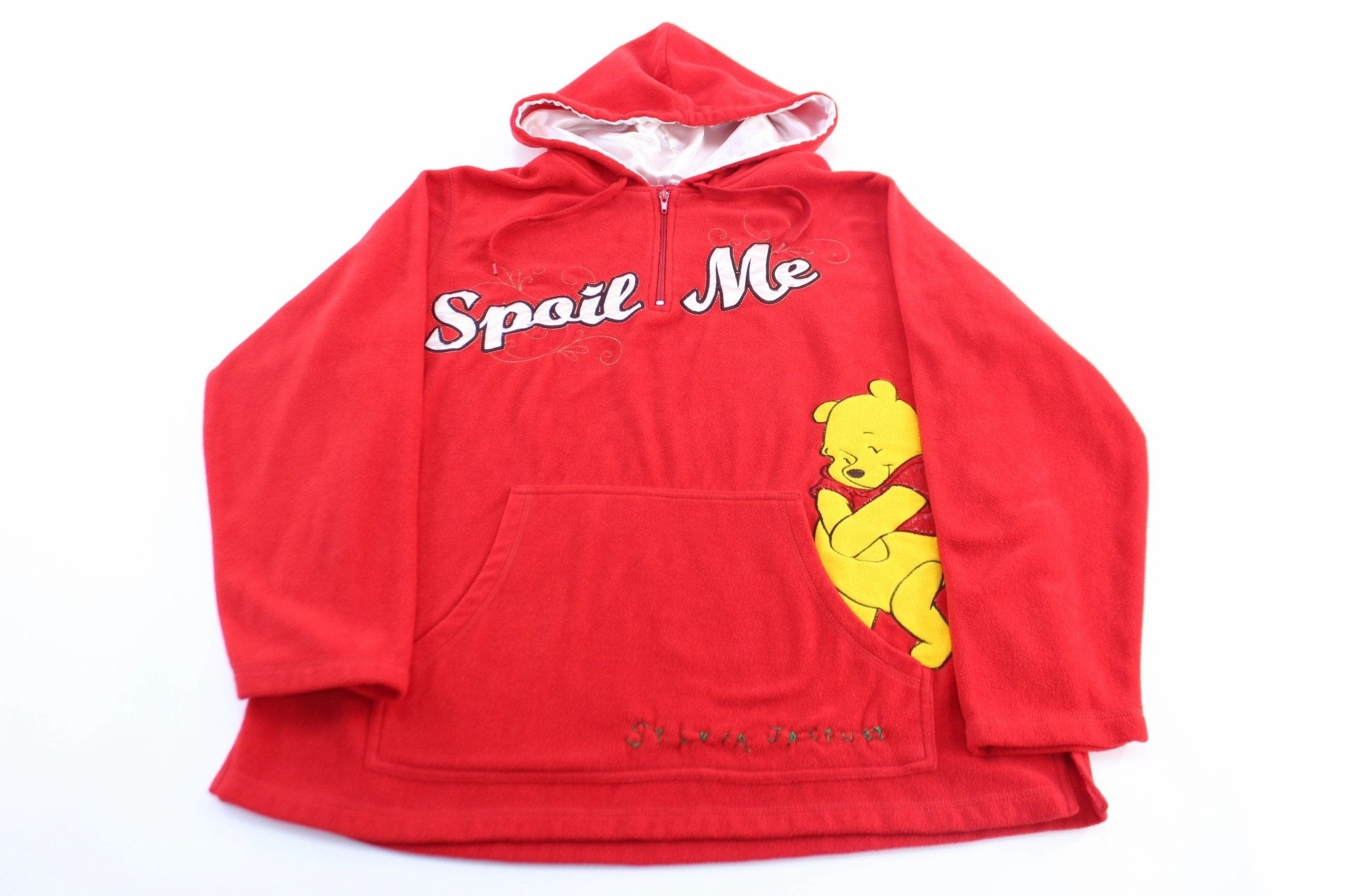 Timeless Design Women's Disney Embroidered Winnie The Pooh Pullover Hoodie