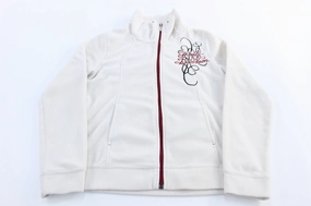 Performance Ready Women's Harley Davidson Embroidered White Fleece Zip Up Jacket