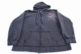 Women's Harley Davidson Motorcycles Black Full Zip Hoodie UltraThinLayer Wind Proof