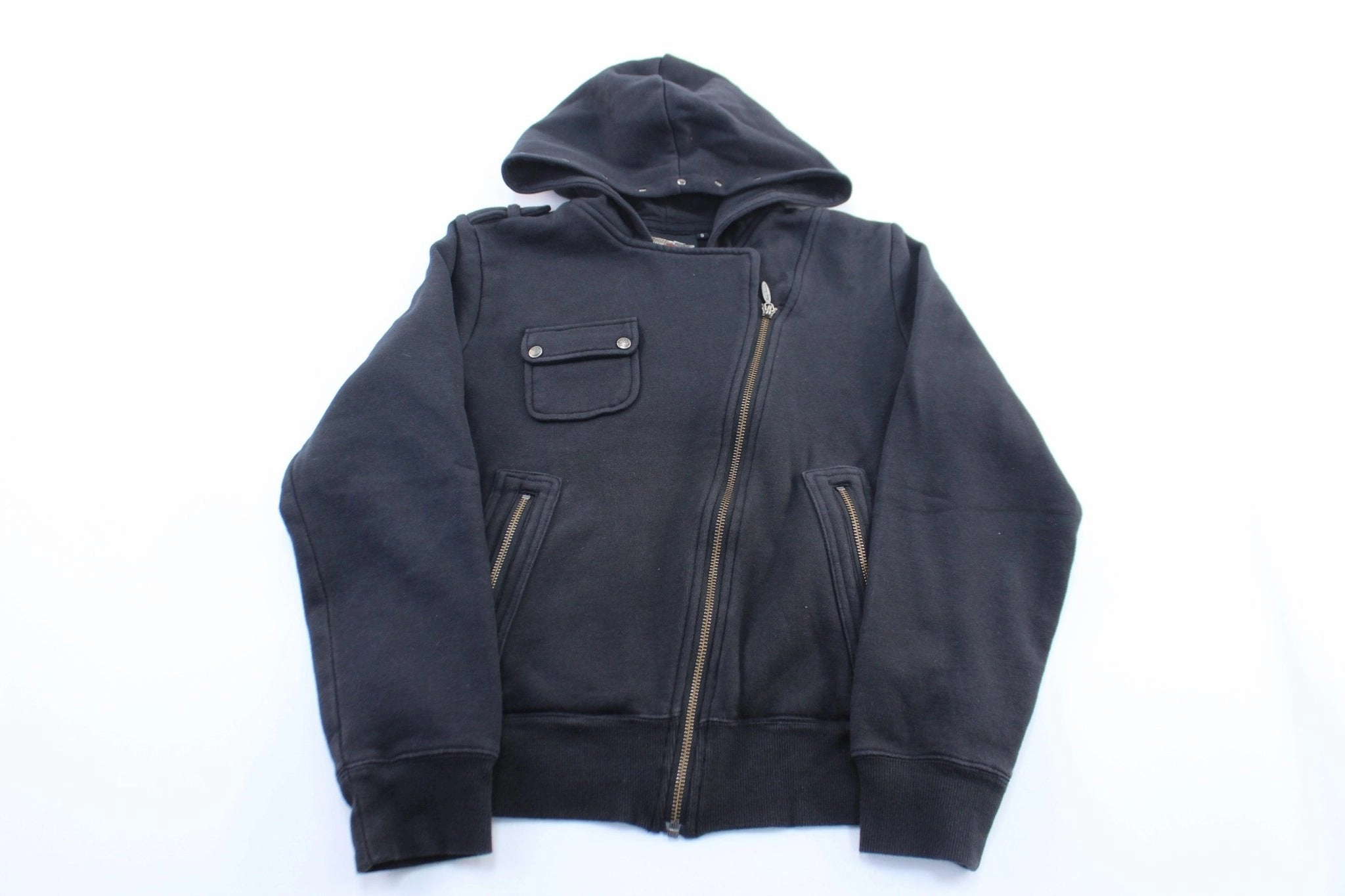 Money Women's Harley Davidson Motorcycles Embroidered Black Zip Up Hoodie