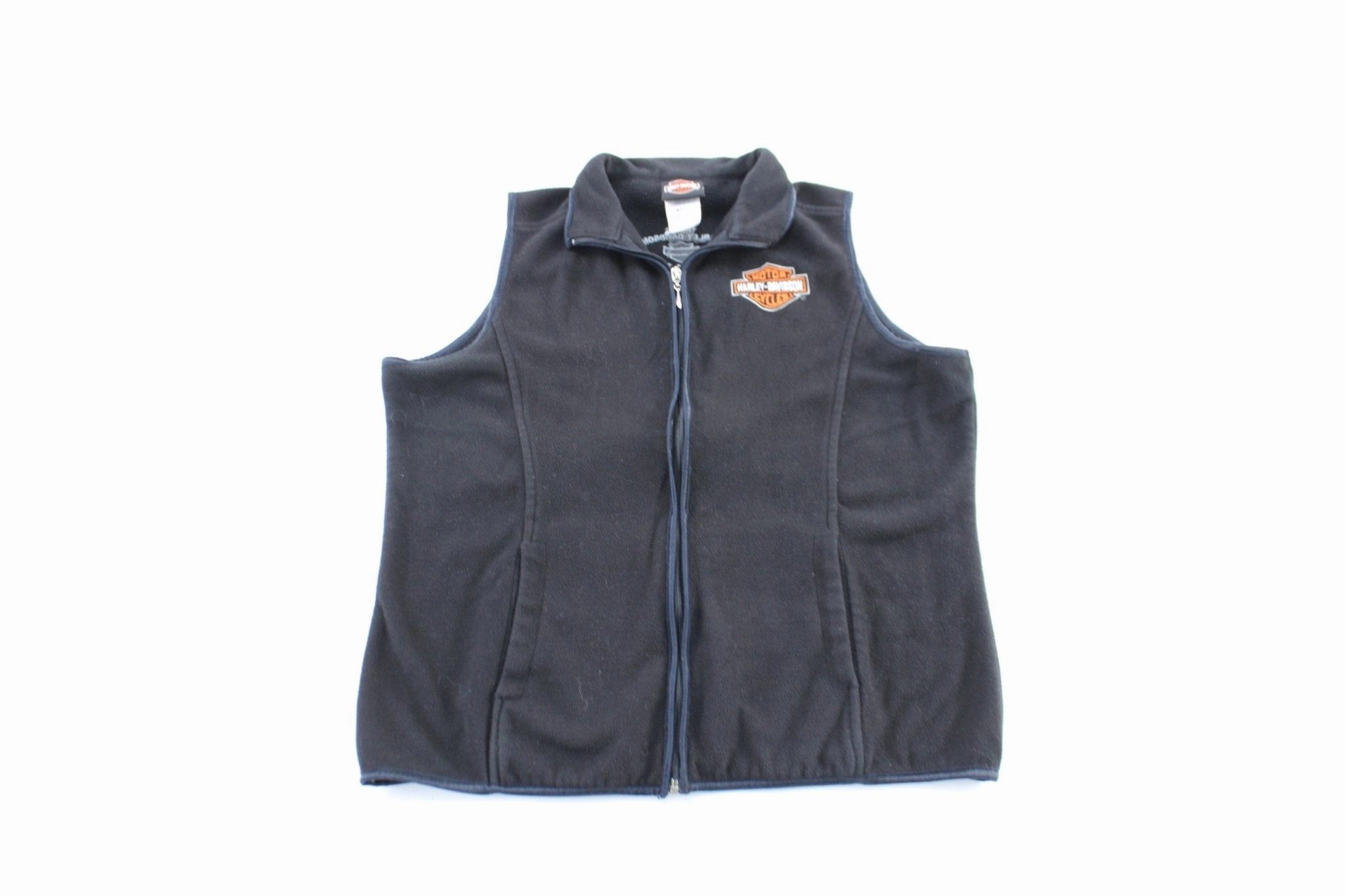 Rain Adventure Women's Harley Davidson Motorcycles Embroidered Black Zip Up Vest