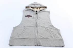 Women's Harley Davidson Motorcycles Grey Sleeveless Hoodie Everyday Jacket