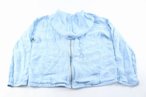 Women's Juicy Couture Baby Blue Zip Up Jacket Durable Shield Smooth Texture