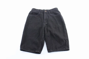 Women's Lee Black Wash Denim Shorts Sporty Comfort Modern Comfort