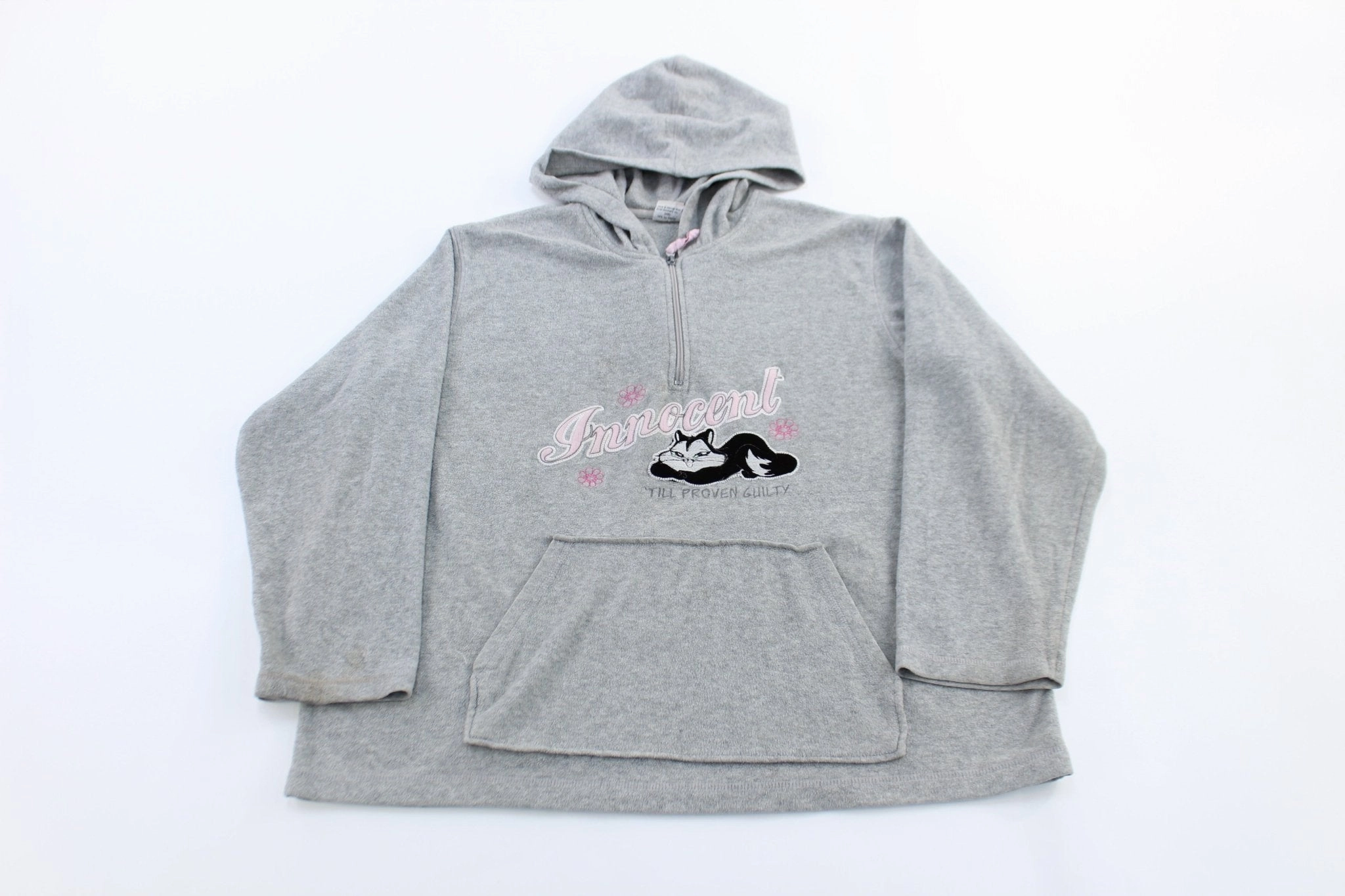 Internal Security Pocket Cool Fit Women's Looney Tunes Embroidered Innocent Until Proven Guilty Cat Hoodie