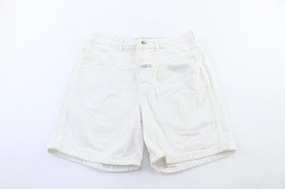 Women's Marithe Francois Girbaud White Denim Shorts Durable Utility