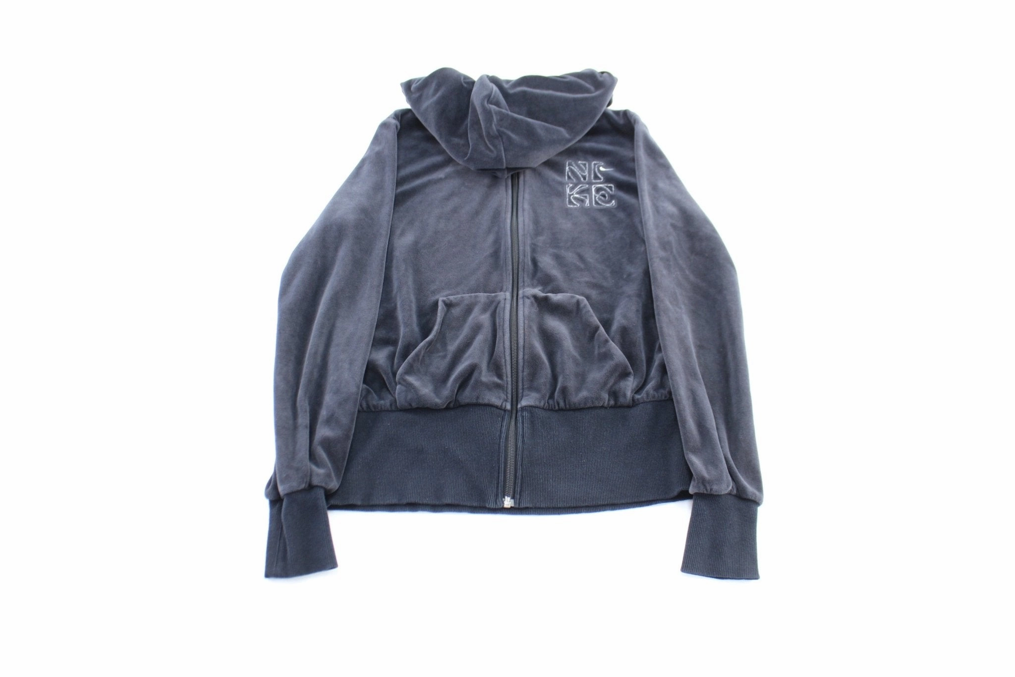 Women's Nike Embroidered Logo Black Zip Up Jacket Guard Rugged Gear