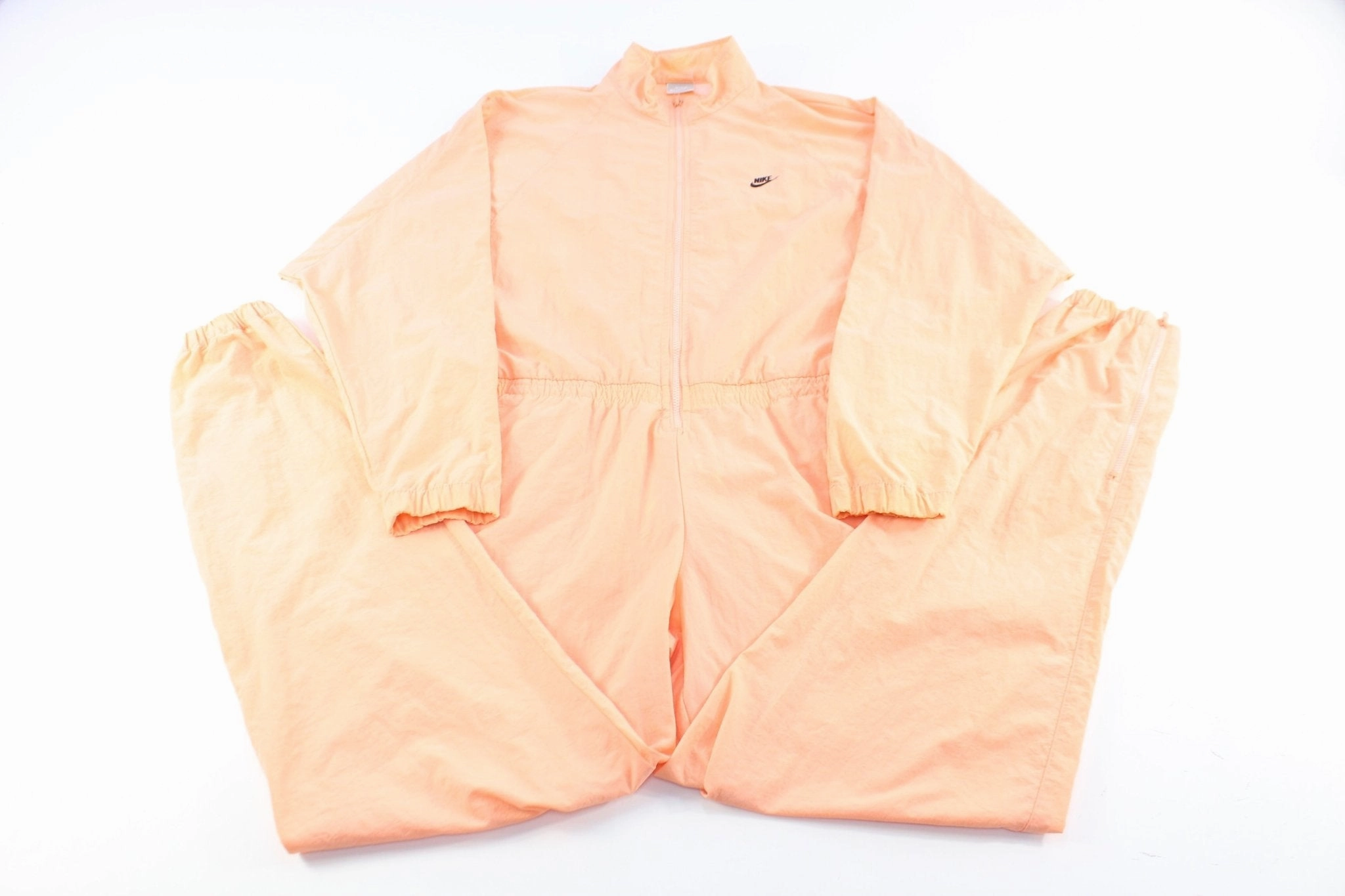 Snow Day Soft Interior Lining Women's Nike Embroidered Logo Peach Track Jumpsuit