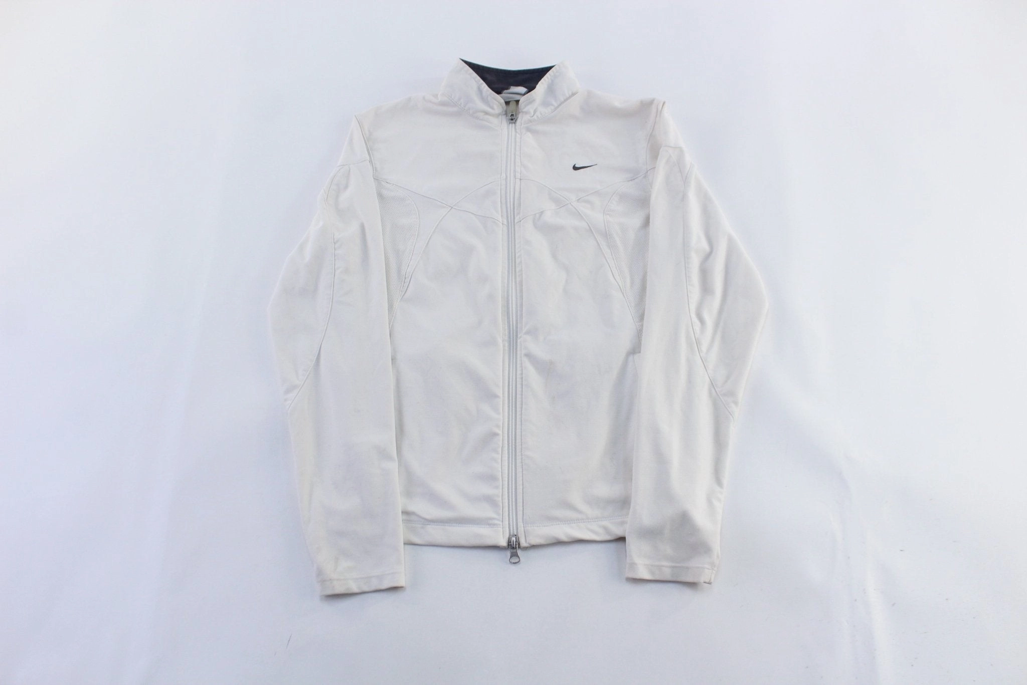 Performance Optimized Fit Morning Layer Women's Nike Embroidered Logo White Zip Up Jacket