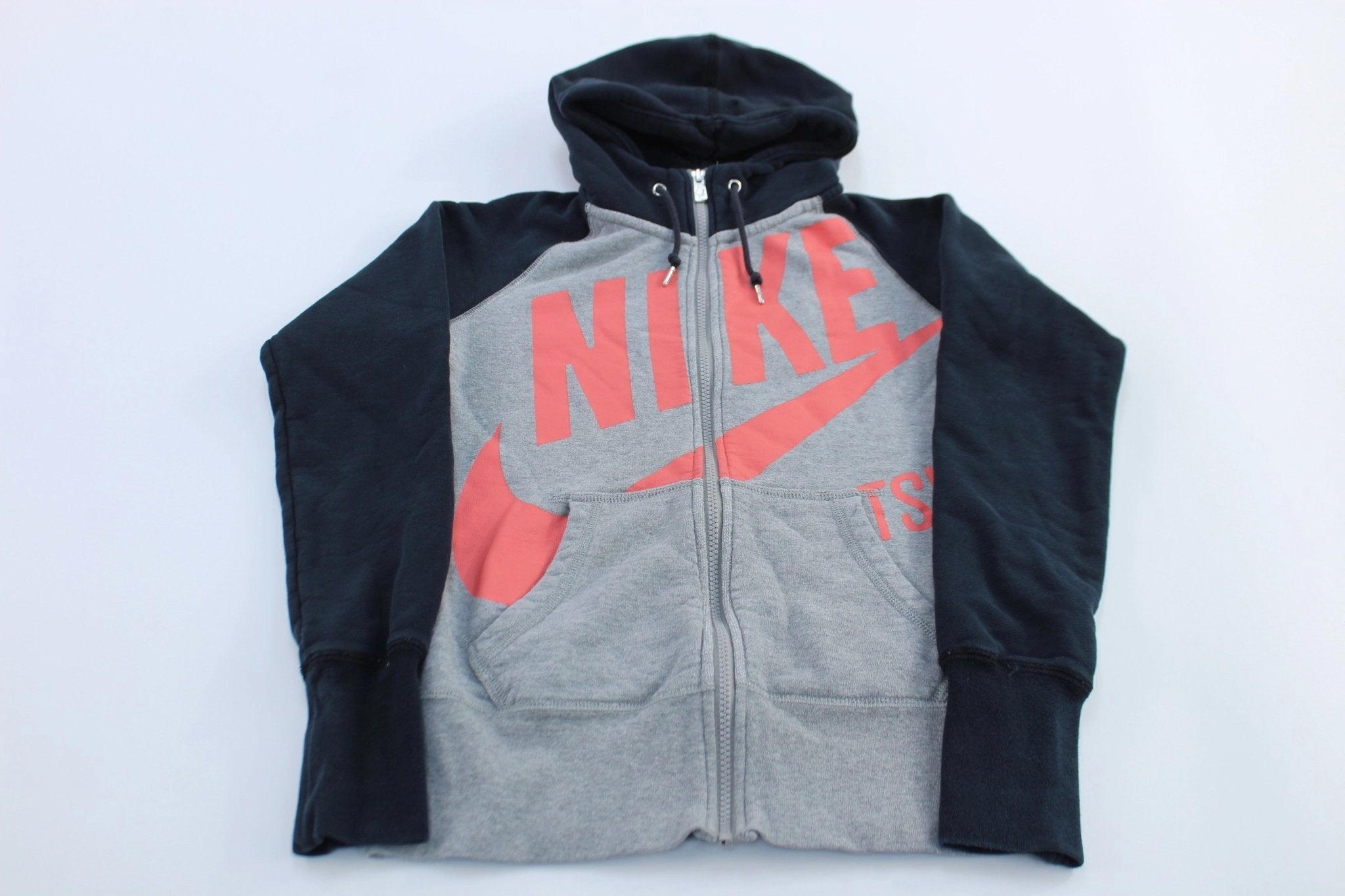 Women's Nike Sportwear Pink, Grey, & Black Zip Up Hoodie Water Repellent Finish