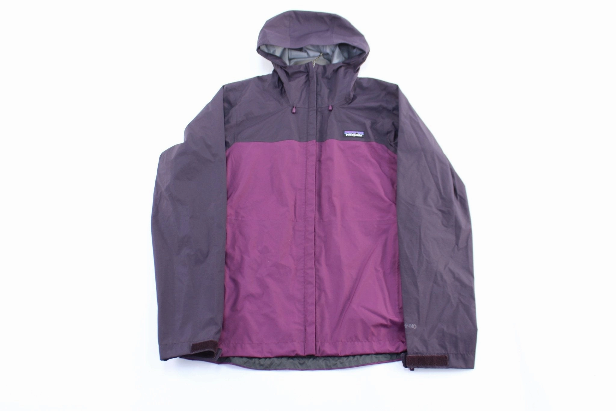 Women's Patagonia Logo Patch H2NO Purple Zip Up Jacket Stretchable Material