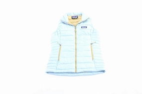 Tailored Silhouette Women's Patagonia Logo Patch Light Blue Zip Up Vest