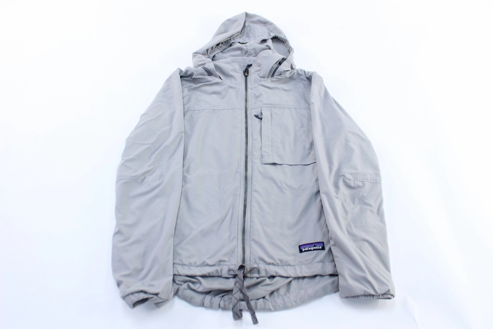 Job Women's Patagonia Logo Patch Light Grey Zip Up Jacket