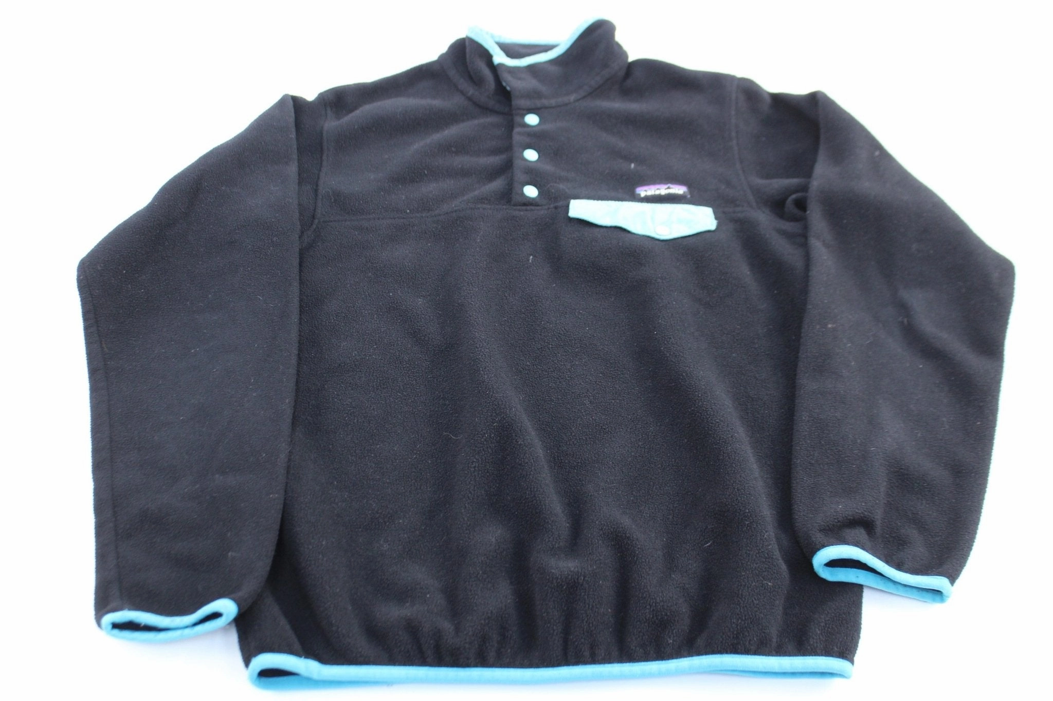 Women's Patagonia Synchilla Blue & Black Snap-T Fleece Pullover Cap