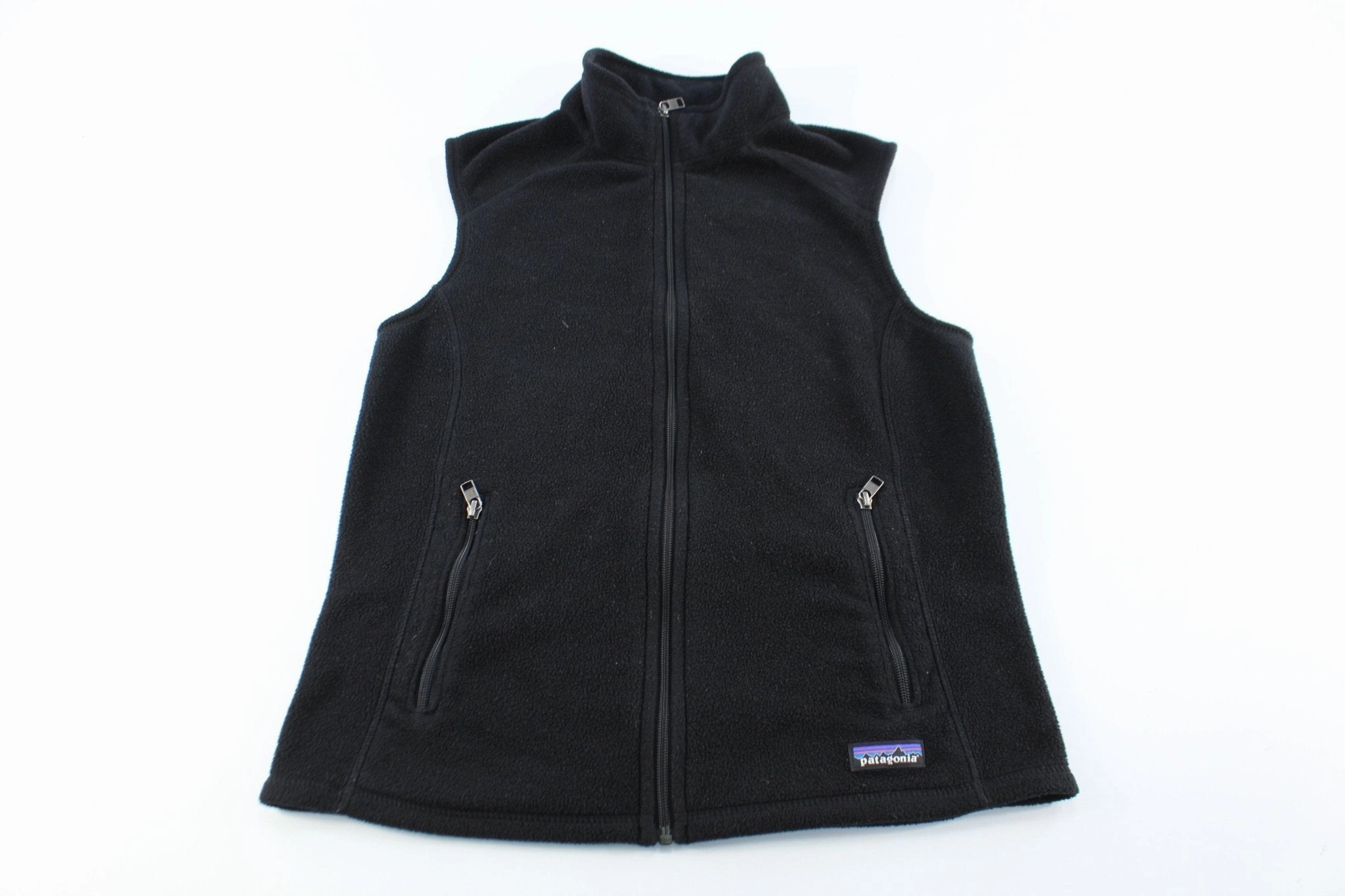 Workplace Use men Women's Patagonia Synchilla Logo Patch Black Zip Up Vest