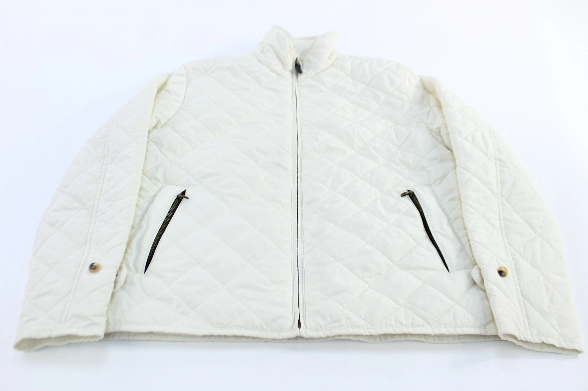 Women's Polo Ralph Lauren White Quilted Zip Up Jacket cruise trip