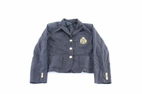 LaserCut Ventilation Zones Women's Ralph Lauren Embroidered Blazer