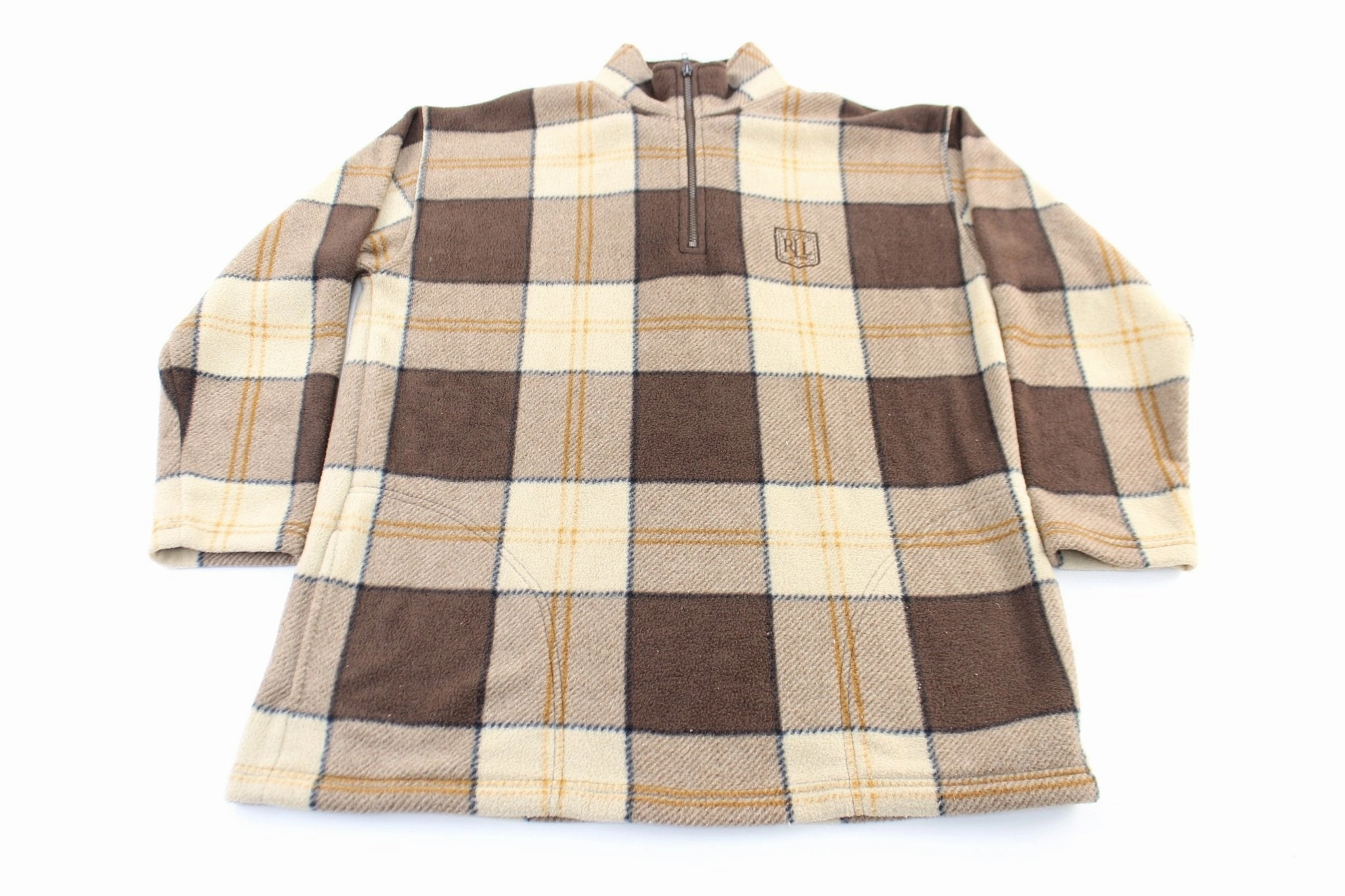 Women's Ralph Lauren Embroidered Plaid Zip Up Jacket Advantage