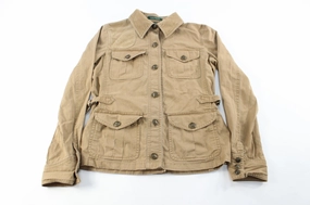 Women's Ralph Lauren Tan Coat Light Function LowProfile Seam Design