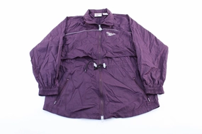 Four Way Stretch Souvenir Women's Reebok Embroidered Logo Purple Zip Up Jacket
