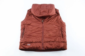 Women's The North Face 550 Rust Puffer Zip Up Vest Collaborate Sporty Look