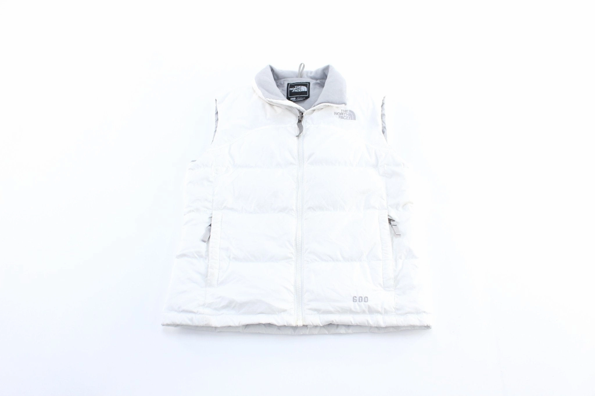 Slide Strap Waistband Wedding Women's The North Face 600 Embroidered Logo White Zip Up Vest