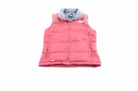 Women's The North Face 700 Embroidered Logo Red/Pink Puffer Vest Maintain