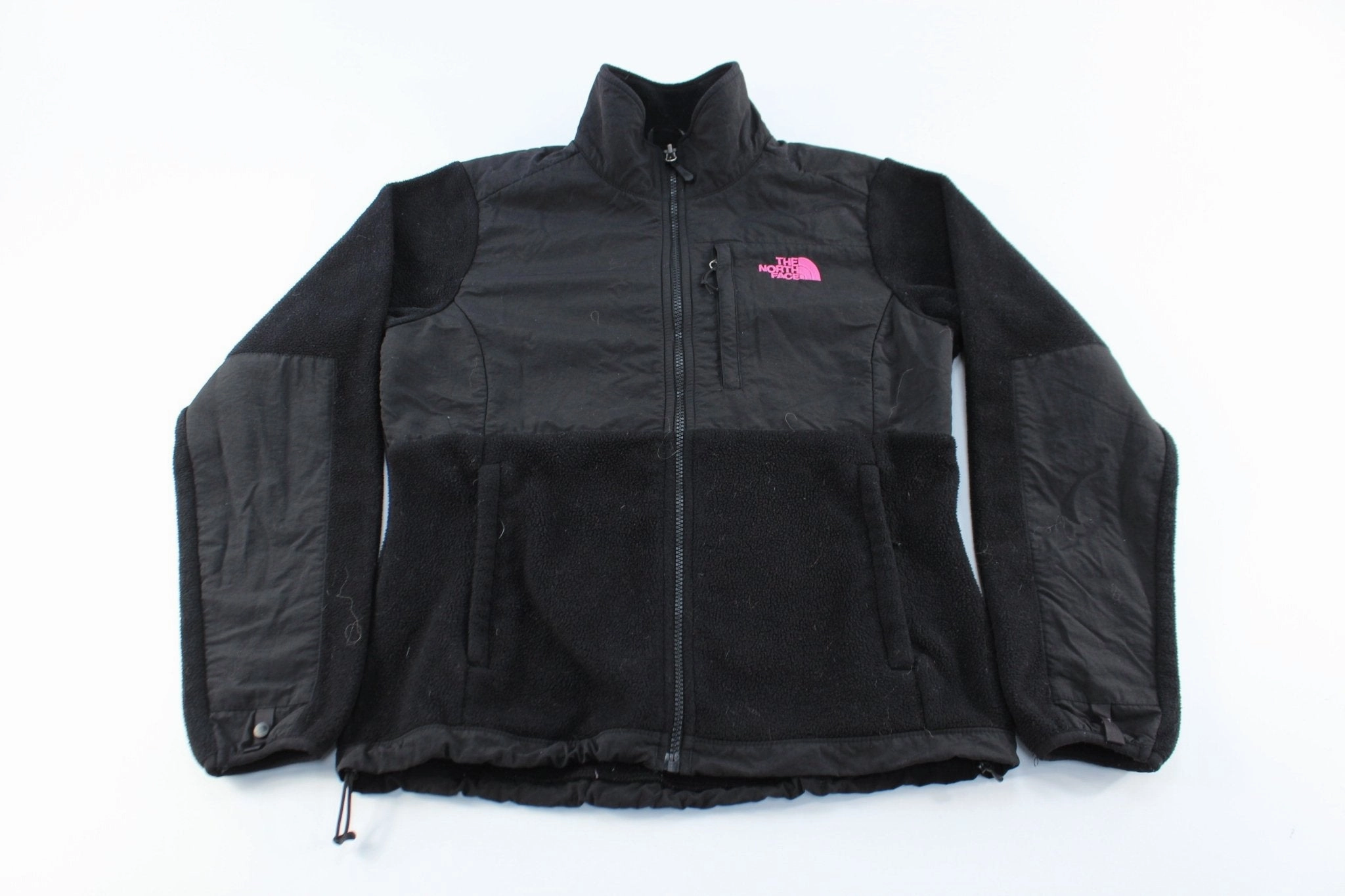 Women's The North Face Embroidered Logo Black Fleece Zip Up Jacket Street Ready