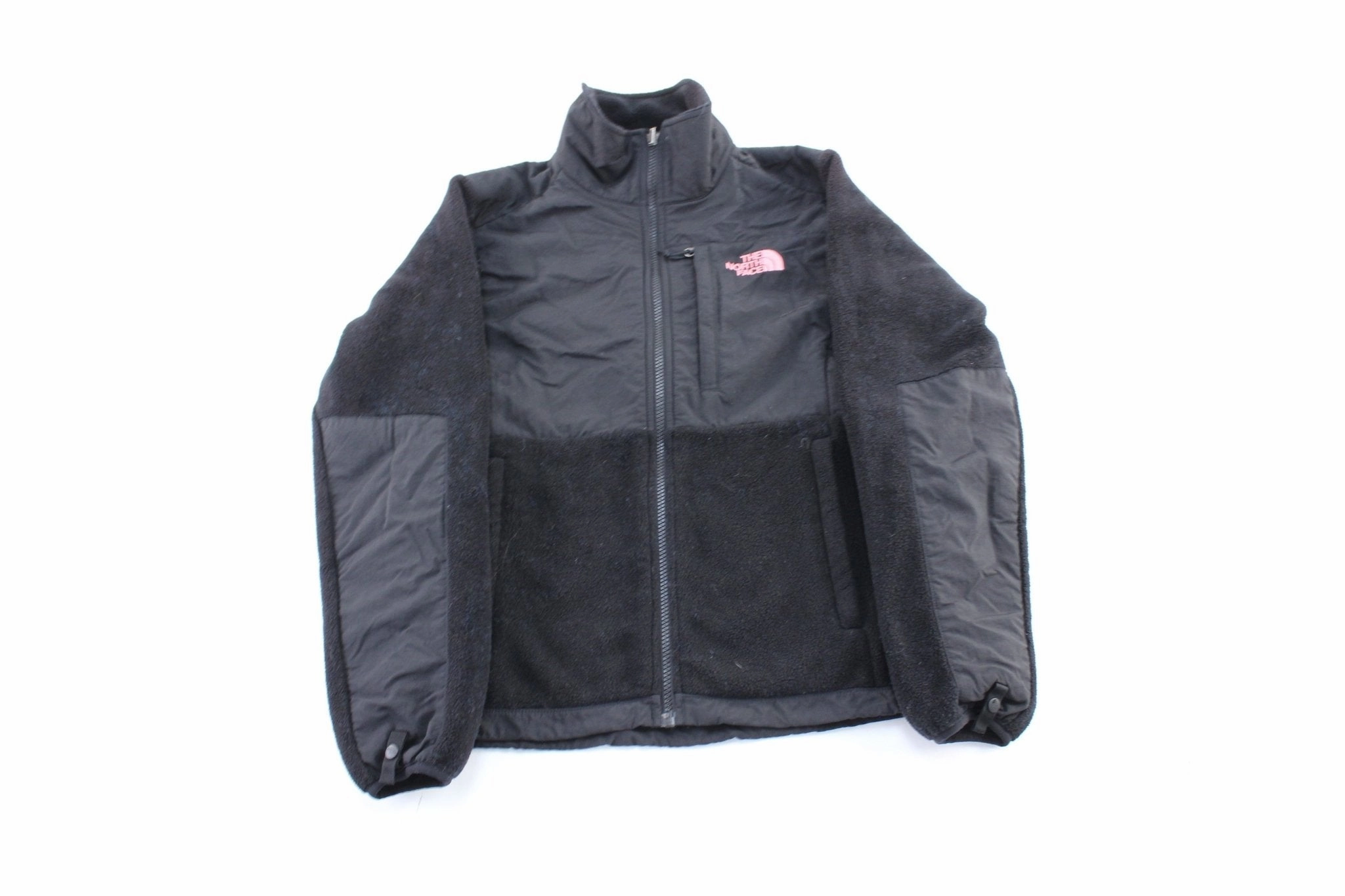 Sleek Look Lose Women's The North Face Embroidered Logo Black Fleece Zip Up Jacket