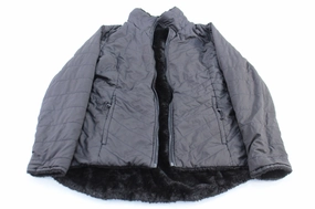 Women's The North Face Embroidered Logo Black Reversible Jacket petite size Eye - Catching