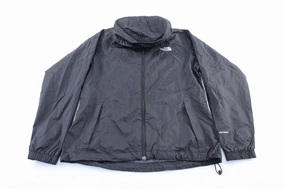 Women's The North Face Embroidered Logo Black Zip Up Jacket Wardrobe Grid Fleece Lining