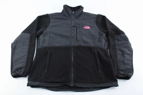 Women's The North Face Embroidered Logo Black Zip Up Jacket Thermal Gear Donate